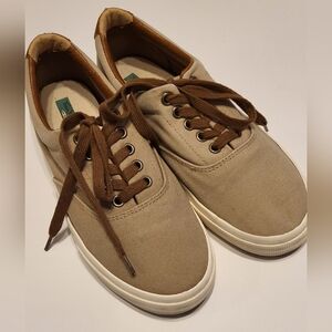 Thom Mcann Men's Tan Canvas Sneakers Size 7 Vintage